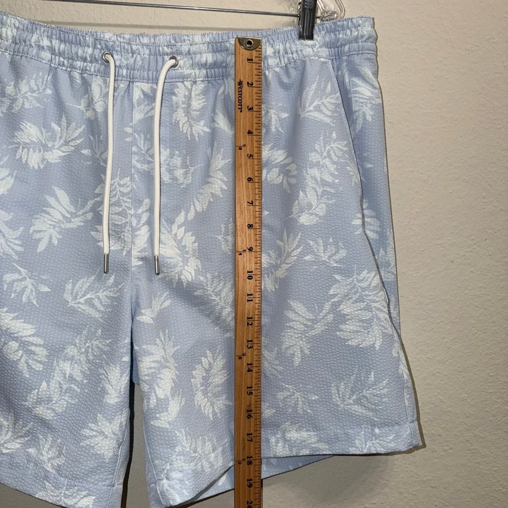 Nordstrom Mens Blue Seersucker Swim Shorts XL 7